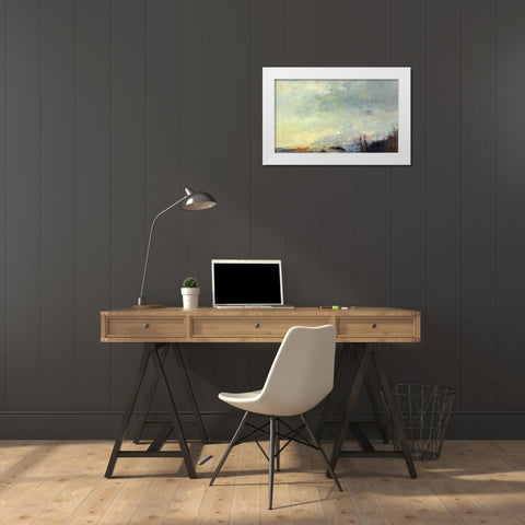 No Reception White Modern Wood Framed Art Print by Dennis, Patrick