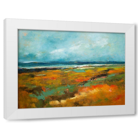 Benchmarks White Modern Wood Framed Art Print by Dennis, Patrick