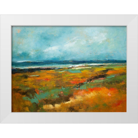 Benchmarks White Modern Wood Framed Art Print by Dennis, Patrick