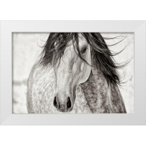 My Beautiful Mane White Modern Wood Framed Art Print by Dearing, Lisa