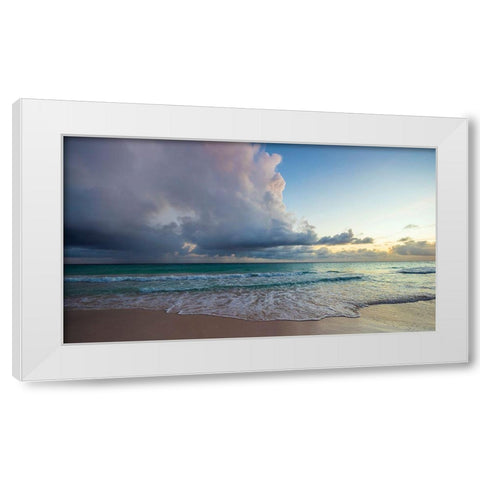 First Sunset in Paradise White Modern Wood Framed Art Print by Davis, Lizzy