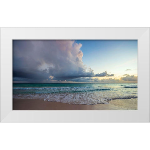 First Sunset in Paradise White Modern Wood Framed Art Print by Davis, Lizzy