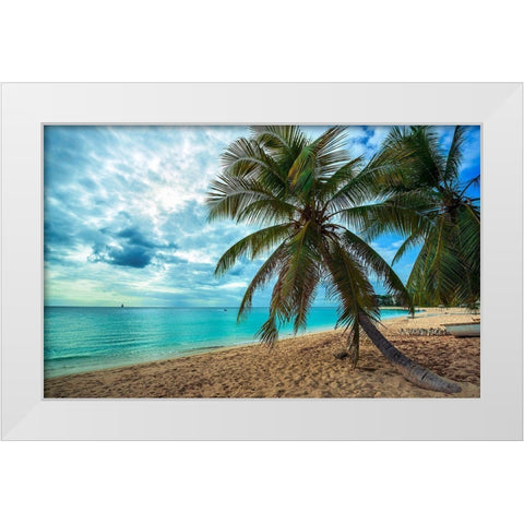 Palm Tree Dreams White Modern Wood Framed Art Print by Davis, Lizzy