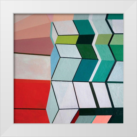 Angles No. 3 White Modern Wood Framed Art Print by Duffy, Naomi Taitz