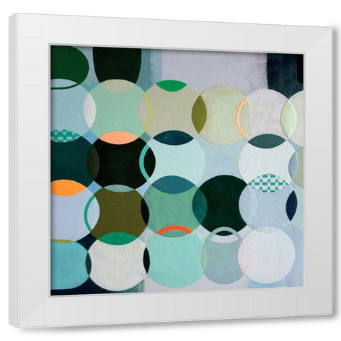 Circles No. 2 White Modern Wood Framed Art Print by Duffy, Naomi Taitz