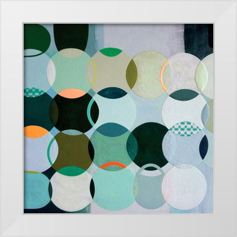 Circles No. 2 White Modern Wood Framed Art Print by Duffy, Naomi Taitz