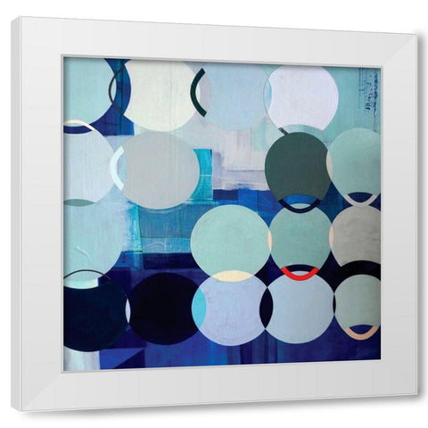 Circles No. 3 White Modern Wood Framed Art Print by Duffy, Naomi Taitz