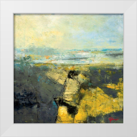Broken Shore White Modern Wood Framed Art Print by Dennis, Patrick