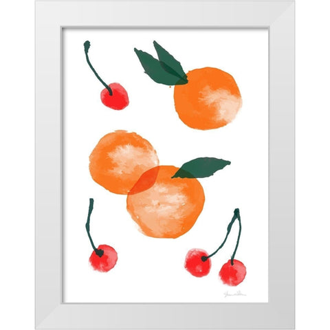 California Fruit White Modern Wood Framed Art Print by Donahue, Shane