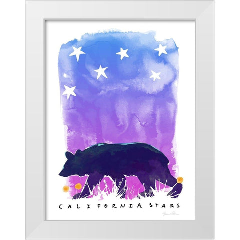 California Stars White Modern Wood Framed Art Print by Donahue, Shane