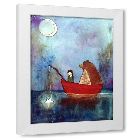 A Summer Night White Modern Wood Framed Art Print by Doss, Andrea
