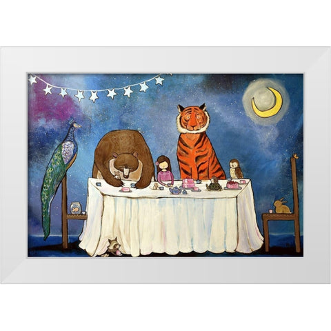 Cake and Tea White Modern Wood Framed Art Print by Doss, Andrea