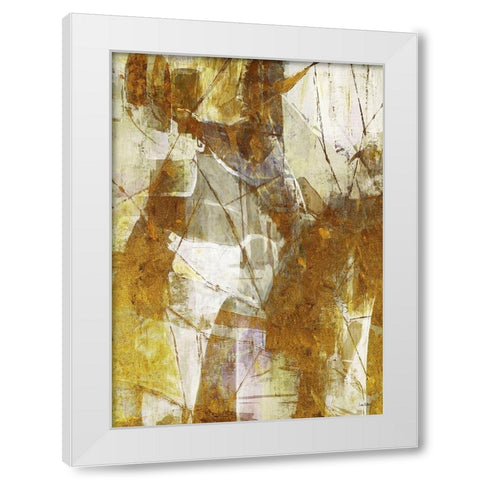 Gold Matrix 1 White Modern Wood Framed Art Print by Dubois, Lori