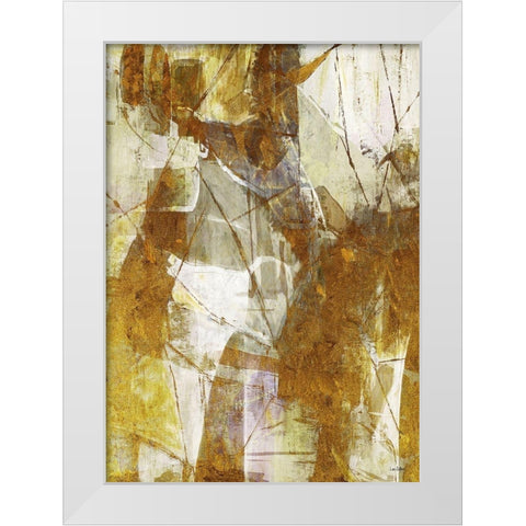 Gold Matrix 1 White Modern Wood Framed Art Print by Dubois, Lori