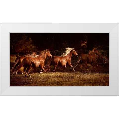 Fire and Grace White Modern Wood Framed Art Print by Dearing, Lisa