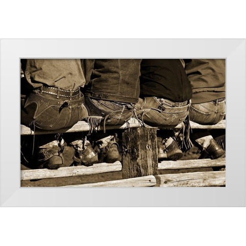 Wranglers White Modern Wood Framed Art Print by Dearing, Lisa
