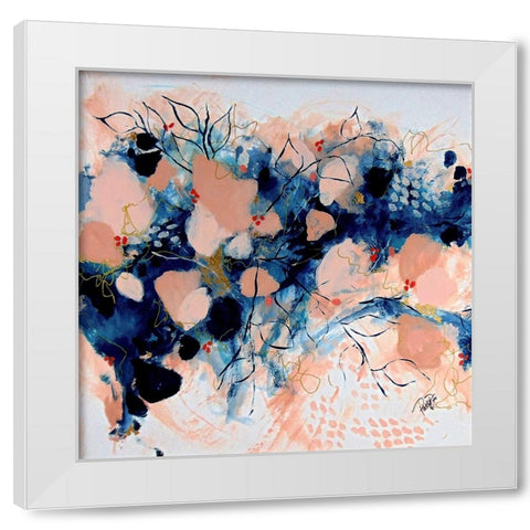 Beauty Remains White Modern Wood Framed Art Print by DelValle, Patty