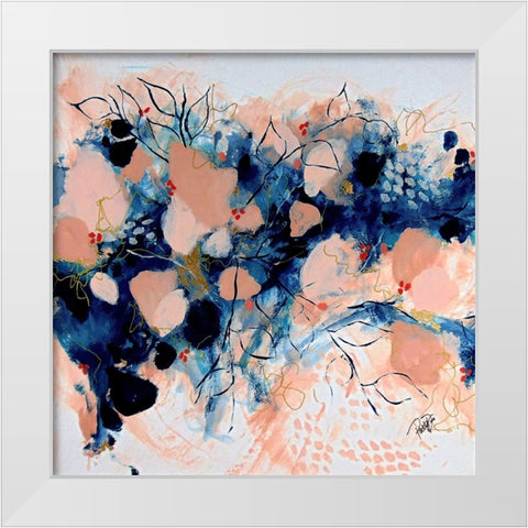 Beauty Remains White Modern Wood Framed Art Print by DelValle, Patty