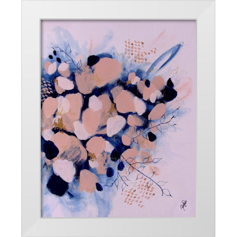 Blooming Beauty White Modern Wood Framed Art Print by DelValle, Patty