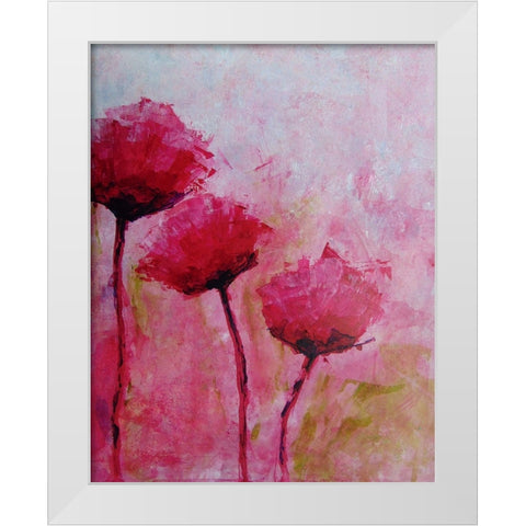 Perceptions White Modern Wood Framed Art Print by DelValle, Patty