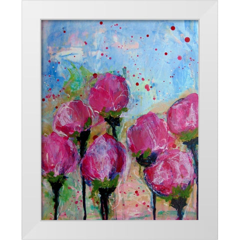 Revealed White Modern Wood Framed Art Print by DelValle, Patty