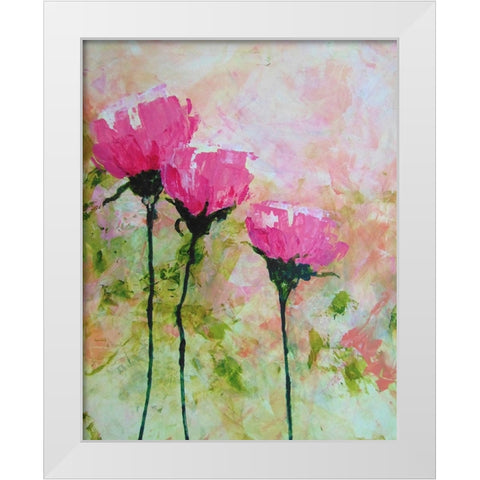 Wide Open White Modern Wood Framed Art Print by DelValle, Patty