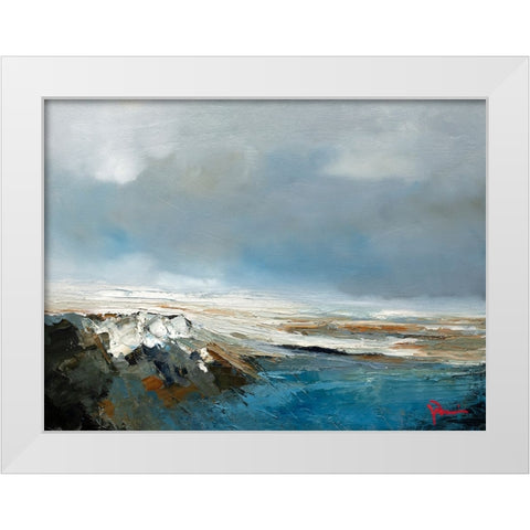 Build Up White Modern Wood Framed Art Print by Dennis, Patrick