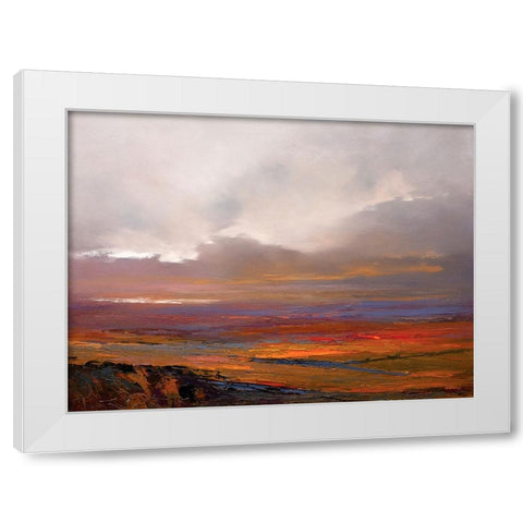 Crossroads White Modern Wood Framed Art Print by Dennis, Patrick