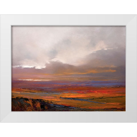 Crossroads White Modern Wood Framed Art Print by Dennis, Patrick