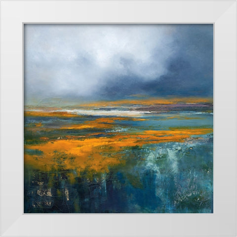 Snowbird White Modern Wood Framed Art Print by Dennis, Patrick