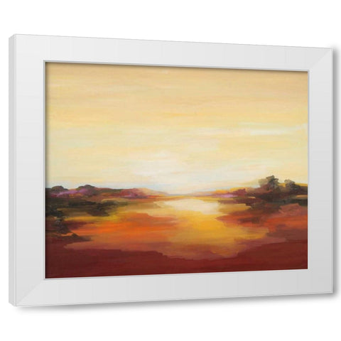 Opening White Modern Wood Framed Art Print by Davies, Sarah