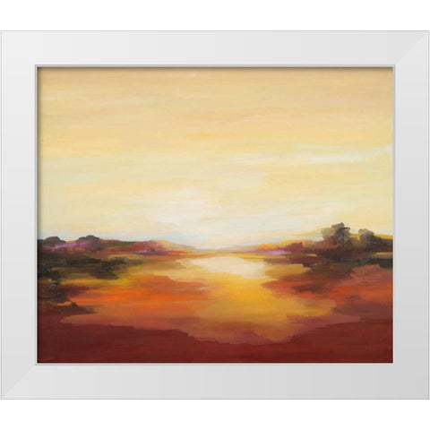 Opening White Modern Wood Framed Art Print by Davies, Sarah