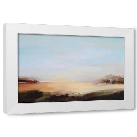 Three Oceans White Modern Wood Framed Art Print by Davies, Sarah
