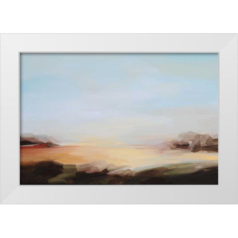 Three Oceans White Modern Wood Framed Art Print by Davies, Sarah