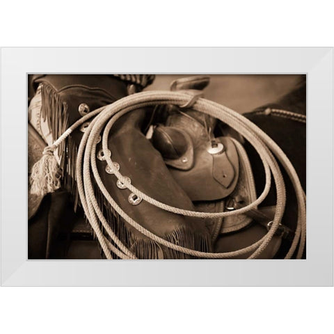 Cowgirls Lasso White Modern Wood Framed Art Print by Dearing, Lisa