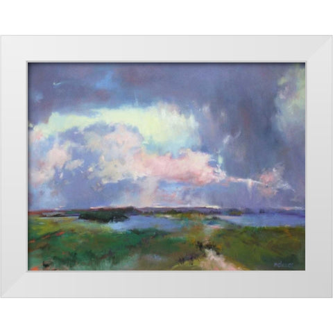 Converging Storms White Modern Wood Framed Art Print by Dukes, Madeline