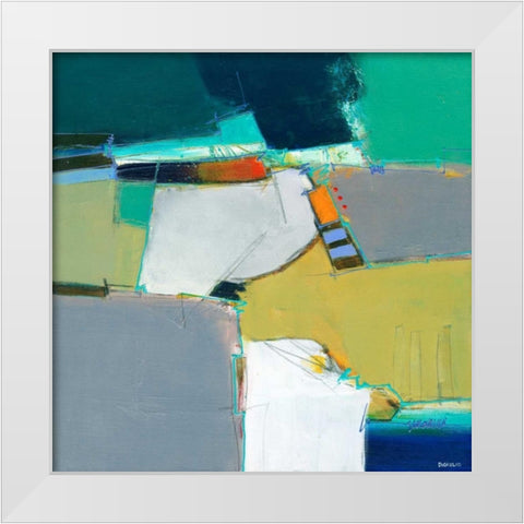 Raleigh White Modern Wood Framed Art Print by DiGiulio, Joe