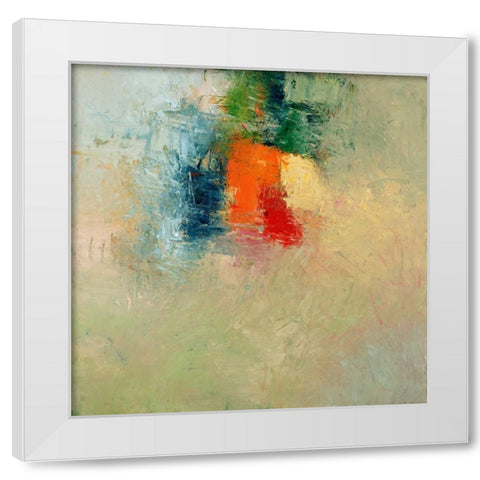 Jitterbug White Modern Wood Framed Art Print by Dickson, Mark