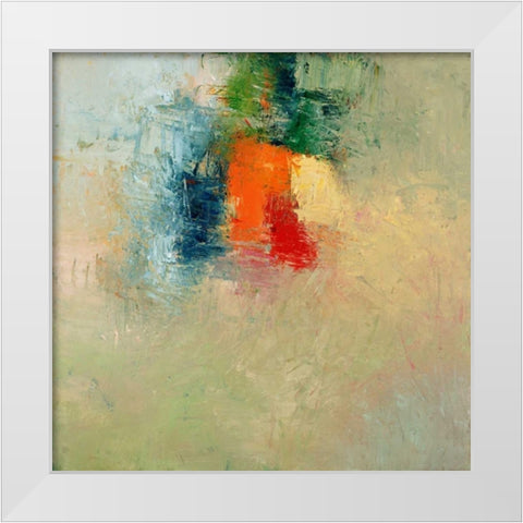 Jitterbug White Modern Wood Framed Art Print by Dickson, Mark