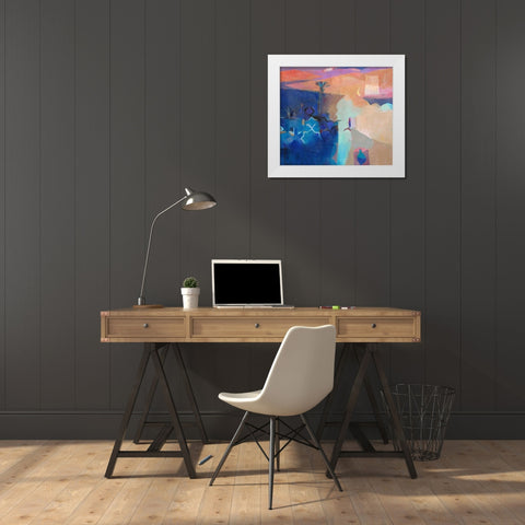 Door to the Kasbah White Modern Wood Framed Art Print by Dudgeon, Gerry