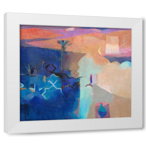 Door to the Kasbah White Modern Wood Framed Art Print by Dudgeon, Gerry