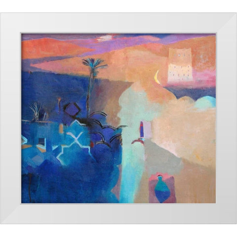 Door to the Kasbah White Modern Wood Framed Art Print by Dudgeon, Gerry