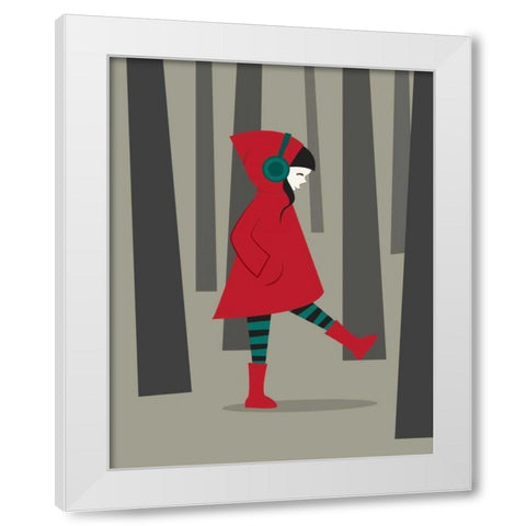 There Is No Wolf White Modern Wood Framed Art Print by Dalyan, Volkan