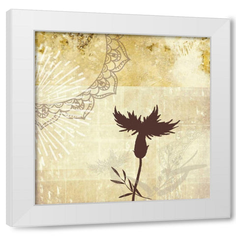 Golden Henna Breeze 2 White Modern Wood Framed Art Print by Duncan-He, Louis