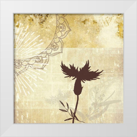 Golden Henna Breeze 2 White Modern Wood Framed Art Print by Duncan-He, Louis