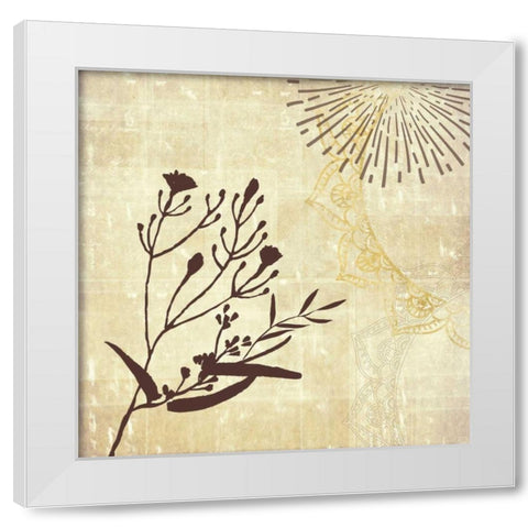 Henna Highlights 1 White Modern Wood Framed Art Print by Duncan-He, Louis