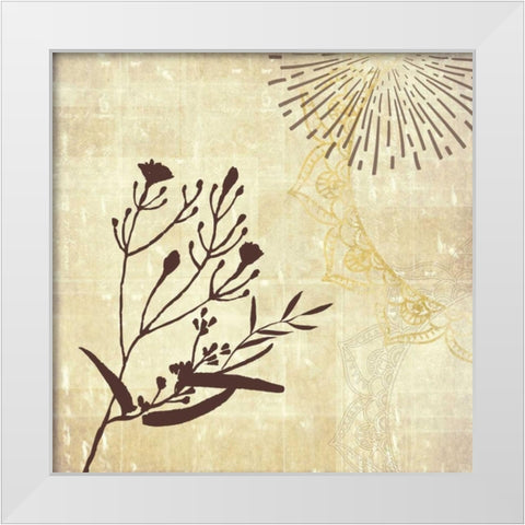 Henna Highlights 1 White Modern Wood Framed Art Print by Duncan-He, Louis