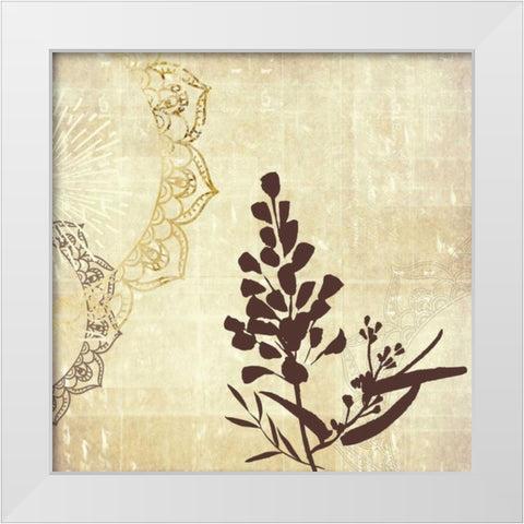 Henna Highlights 2 White Modern Wood Framed Art Print by Duncan-He, Louis