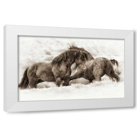 Brothers White Modern Wood Framed Art Print by Dearing, Lisa