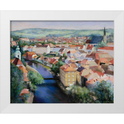 Mosaic White Modern Wood Framed Art Print by Engelman, Esther